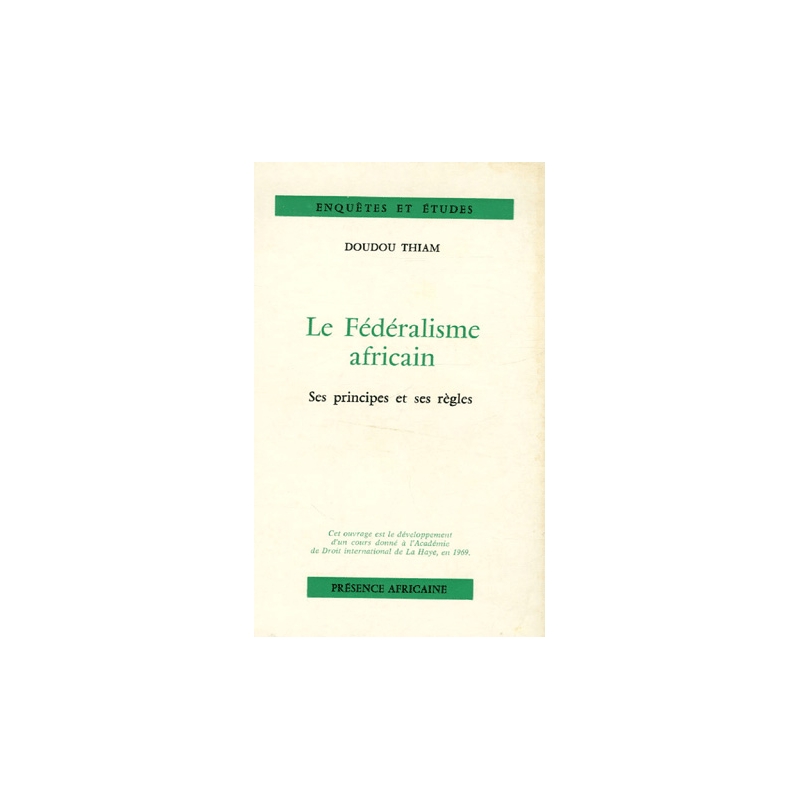 Le fédéralisme africain