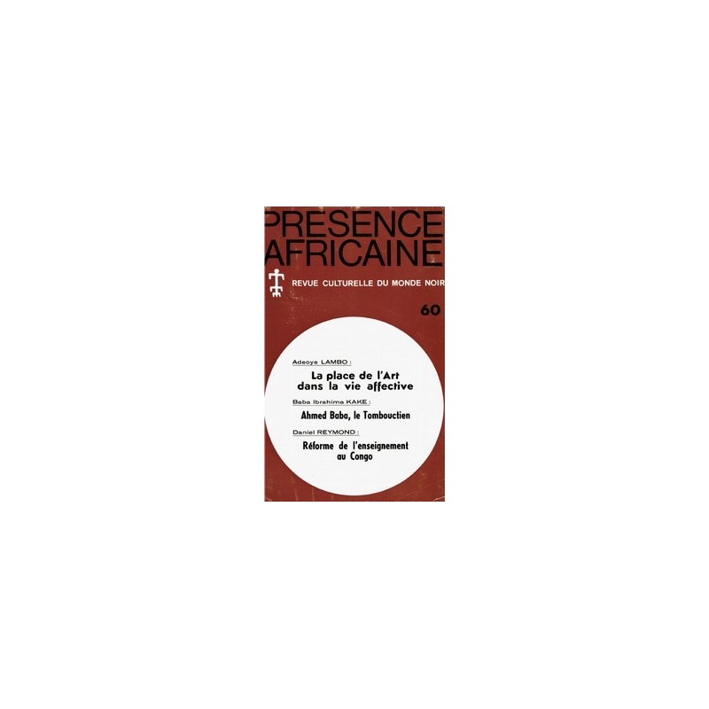 REVUE PRESENCE AFRICAINE N° 60