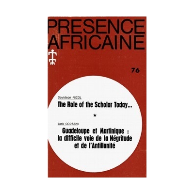 REVUE PRESENCE AFRICAINE N° 76