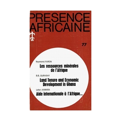 REVUE PRESENCE AFRICAINE N° 77