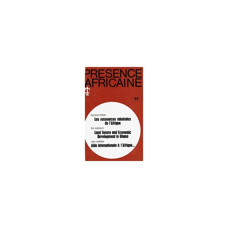 REVUE PRESENCE AFRICAINE N° 77