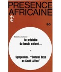 REVUE PRESENCE AFRICAINE N° 80