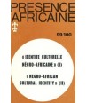 REVUE PRESENCE AFRICAINE N° 99