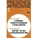 REVUE PRESENCE AFRICAINE  N°  103