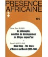 REVUE PRESENCE AFRICAINE N° 103