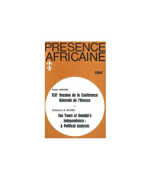 REVUE PRESENCE AFRICAINE N° 104