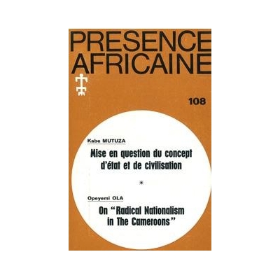 REVUE PRESENCE AFRICAINE N° 108