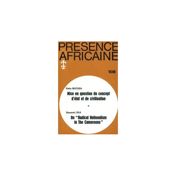 REVUE PRESENCE AFRICAINE N° 108