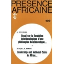 REVUE PRESENCE AFRICAINE  N°  109