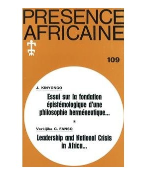 REVUE PRESENCE AFRICAINE N° 109