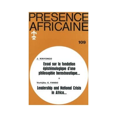 REVUE PRESENCE AFRICAINE N° 109