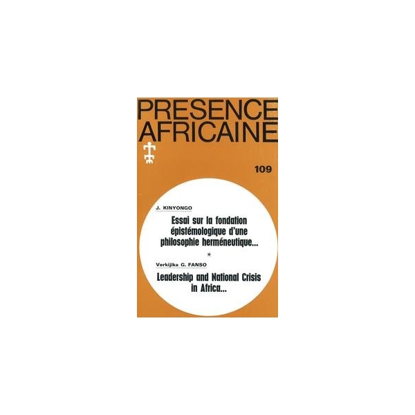 REVUE PRESENCE AFRICAINE N° 109