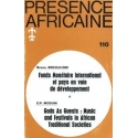 REVUE PRESENCE AFRICAINE  N°  110