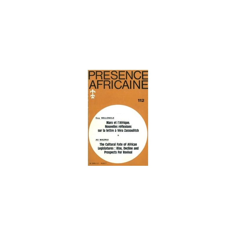 REVUE PRESENCE AFRICAINE N° 112