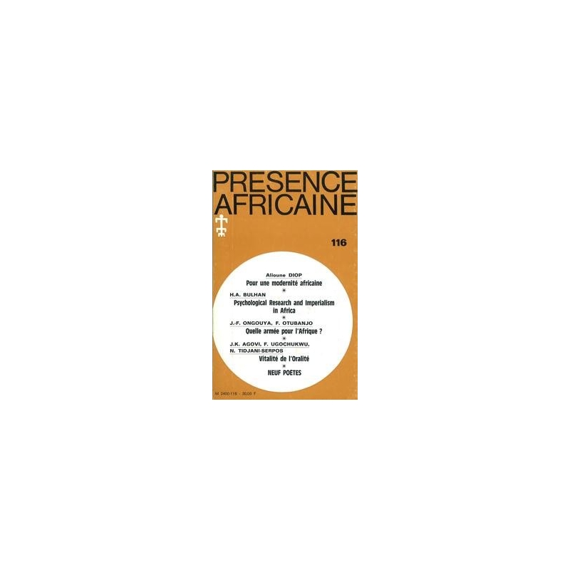 REVUE PRESENCE AFRICAINE N° 116