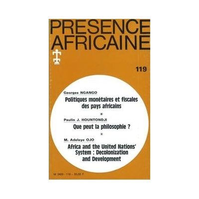 REVUE PRESENCE AFRICAINE N° 119