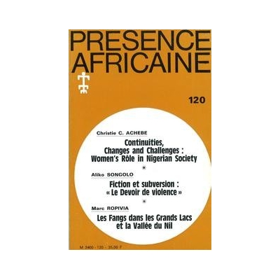 REVUE PRESENCE AFRICAINE N° 120