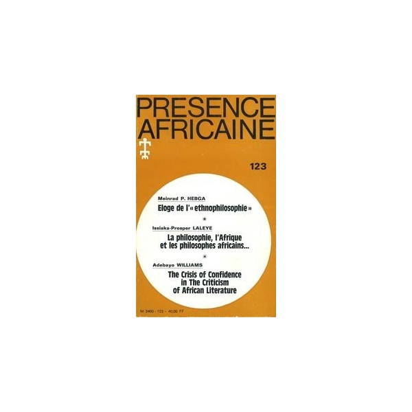 REVUE PRESENCE AFRICAINE N° 123