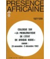 REVUE PRESENCE AFRICAINE N° 127