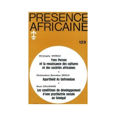 REVUE PRESENCE AFRICAINE N° 129