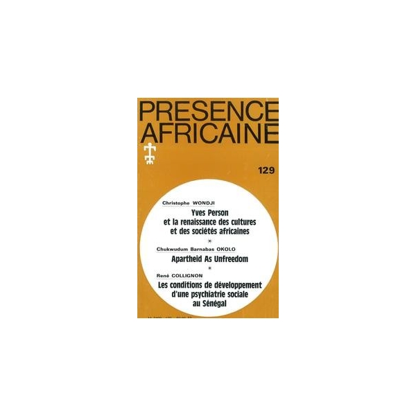 REVUE PRESENCE AFRICAINE N° 129