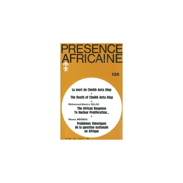 REVUE PRESENCE AFRICAINE N° 136