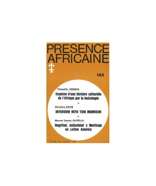 REVUE PRESENCE AFRICAINE N° 145