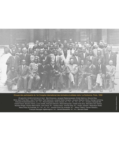 Affiche : photo de groupe des participants du premier congrès des écrivains et artistes noirs