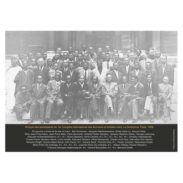 Affiche : photo de groupe des participants du premier congrès des écrivains et artistes noirs (1956)